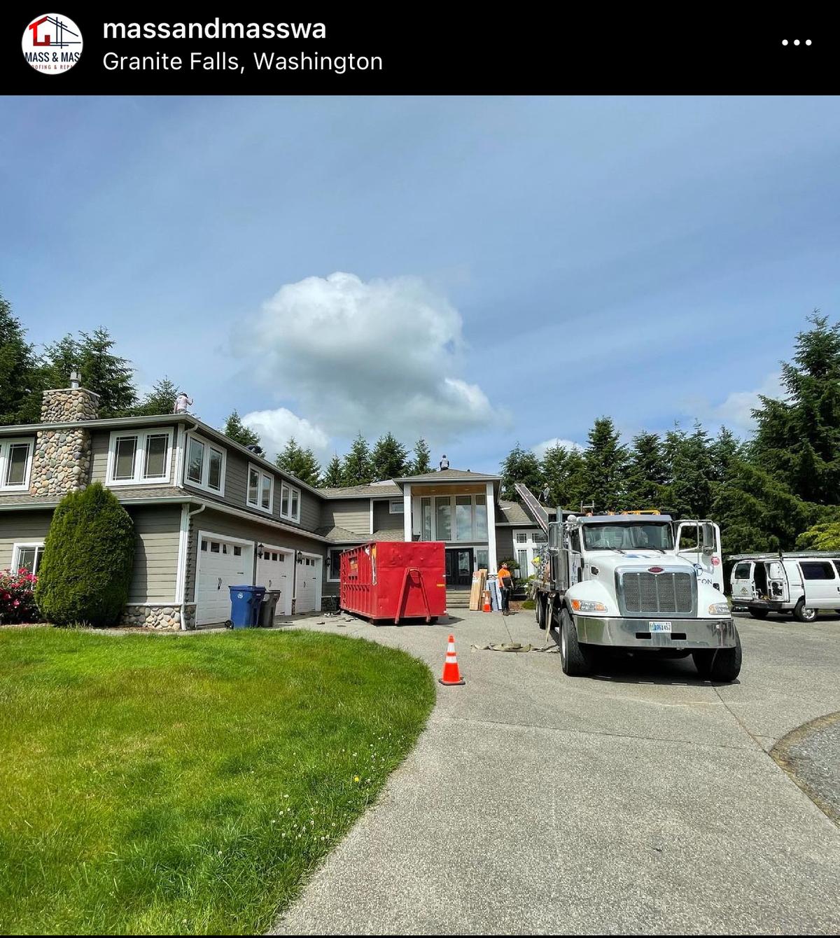 Before - Weathered cedar shake with moss